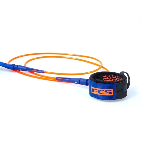 FCS Leash 6"- All Round Blood Orange/Navy	